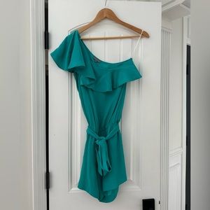 Emerson Thorpe silk, off the shoulder romper size small